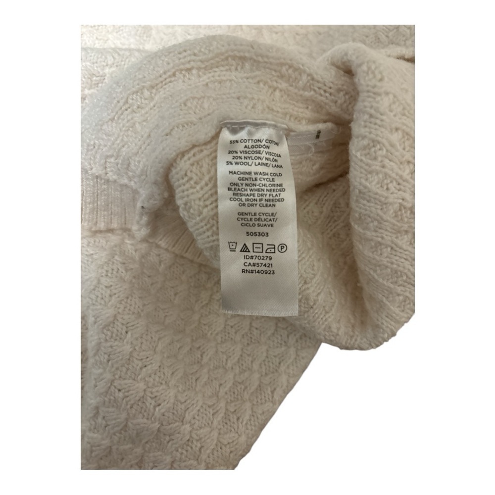 LOFT Cream Crew Neck Sweater - Picture 3 of 4